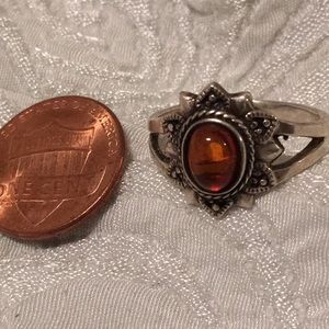 ♥️SOLD ♥️Honey Baltic Amber stone Sterling ring